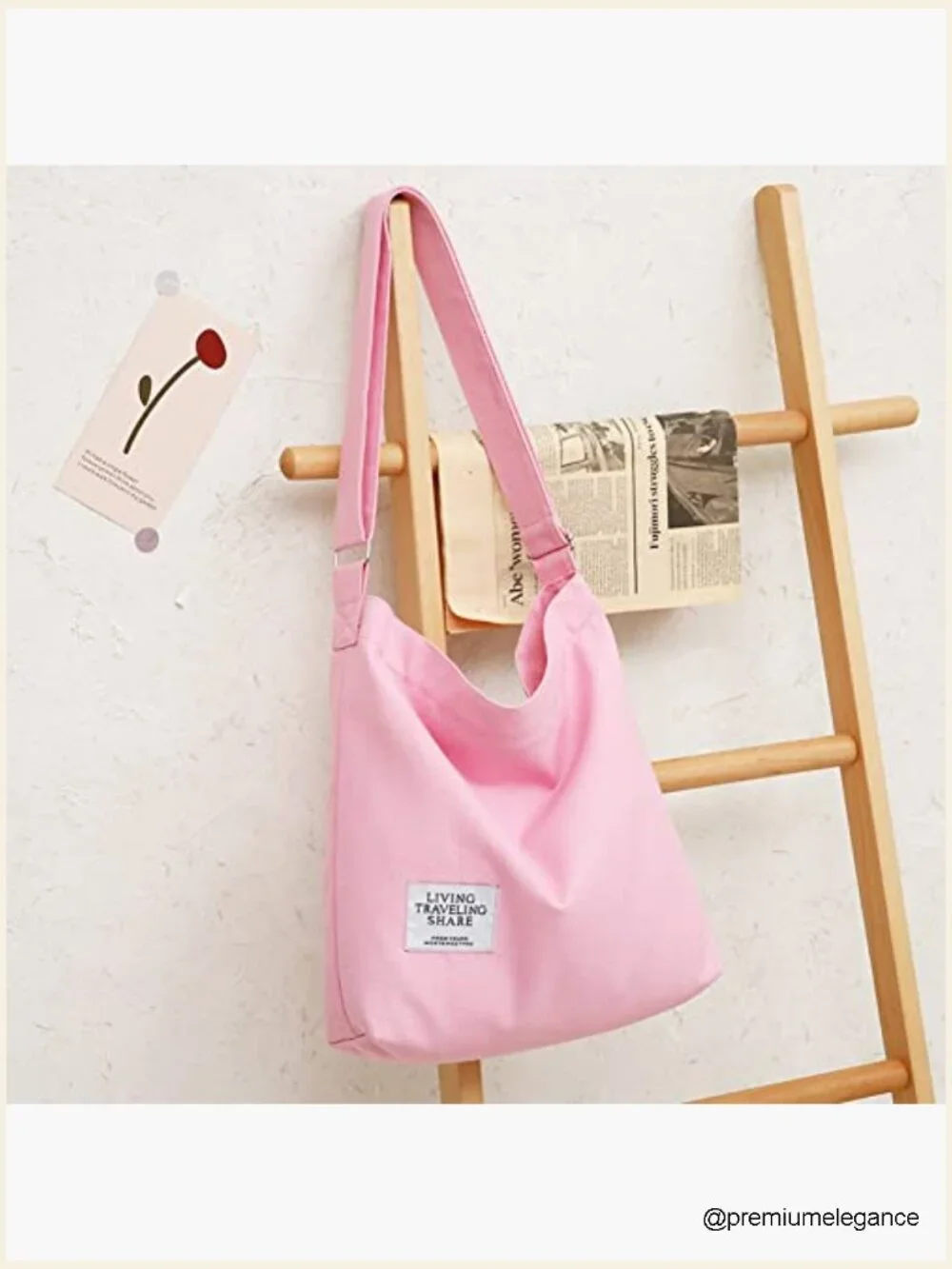 Women's Canvas Hobo Shoulder Crossbody Tote Bag Large Capacity Casual